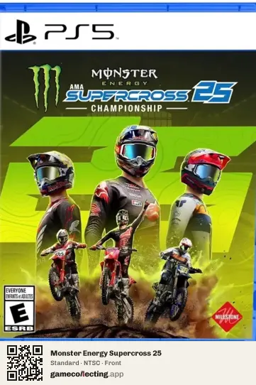 Monster Energy Supercross 25 PlayStation 5, NTSC box front