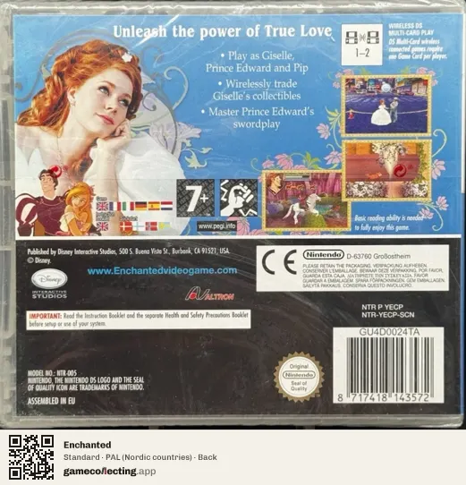Enchanted Nintendo DS, Nordic countries box back