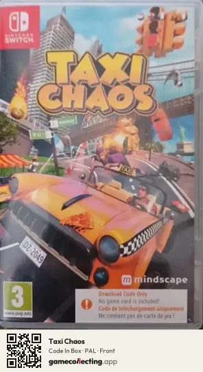 Taxi Chaos Nintendo Switch, PAL box front