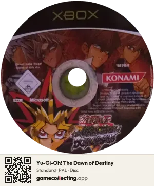 Yu-Gi-Oh! The Dawn of Destiny Xbox, PAL disc