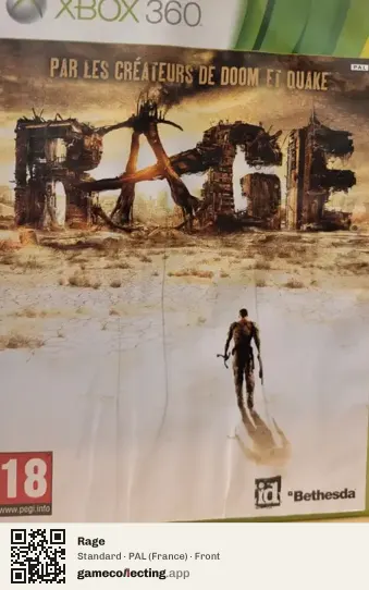 Rage Xbox 360, France box front