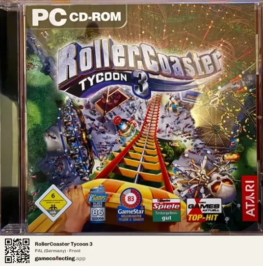 RollerCoaster Tycoon 3 Computer, Germany box front
