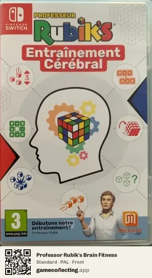 Professor Rubik's Brain Fitness Nintendo Switch, PAL box front