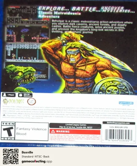 Boxville PlayStation 5, NTSC box back