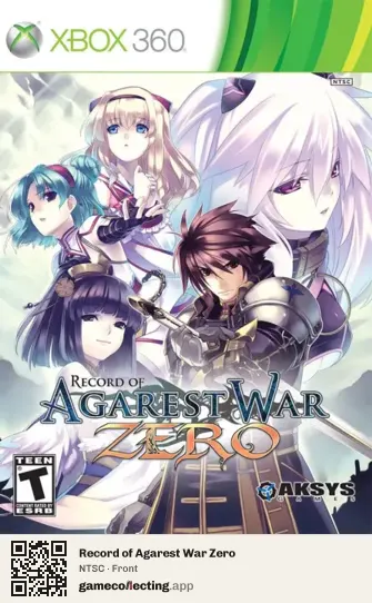 Record of Agarest War Zero Xbox 360, NTSC box front