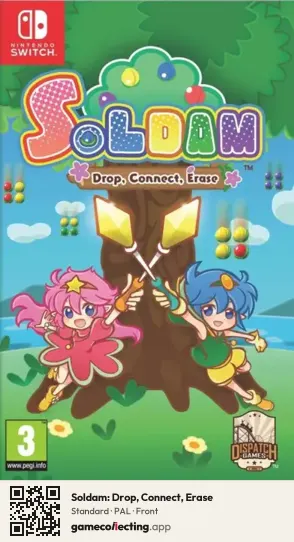 Soldam: Drop, Connect, Erase Nintendo Switch, PAL box front