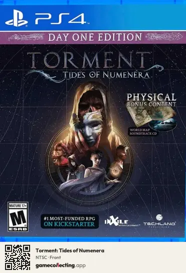 Torment: Tides of Numenera PlayStation 4, NTSC box front