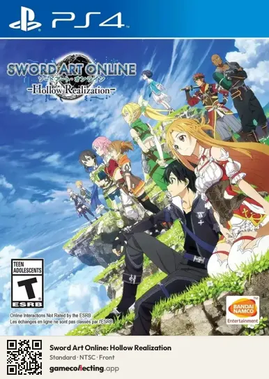 Sword Art Online: Hollow Realization PlayStation 4, NTSC box front