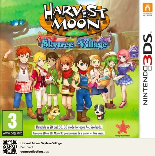 Harvest Moon: Skytree Village Nintendo 3DS, PAL box front