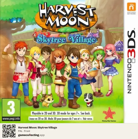 Harvest Moon: Skytree Village Nintendo 3DS, PAL box front
