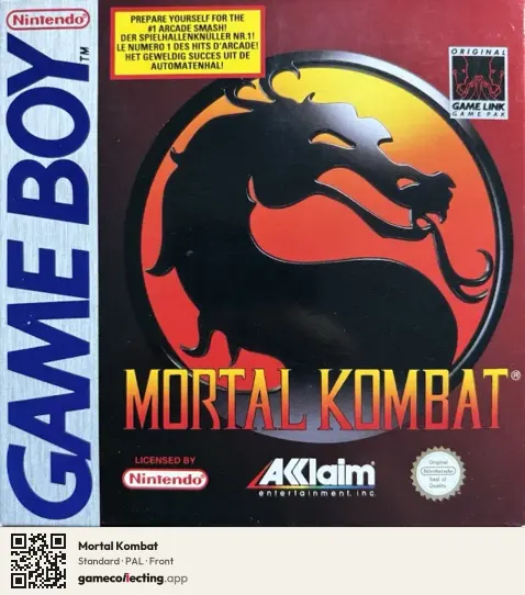 Mortal Kombat Game Boy, PAL box front
