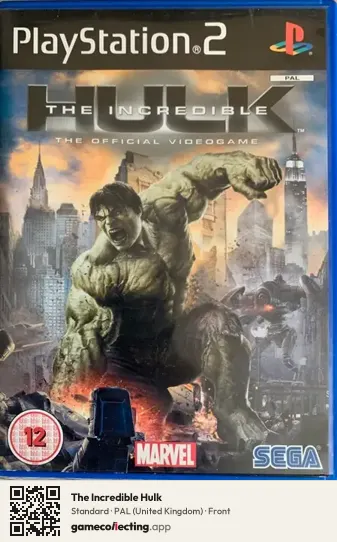 The Incredible Hulk PlayStation 2, United Kingdom box front