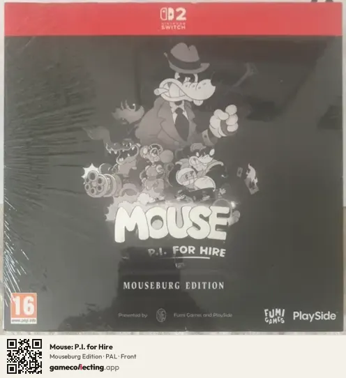 Mouse: P.I. for Hire Nintendo Switch 2, PAL box front