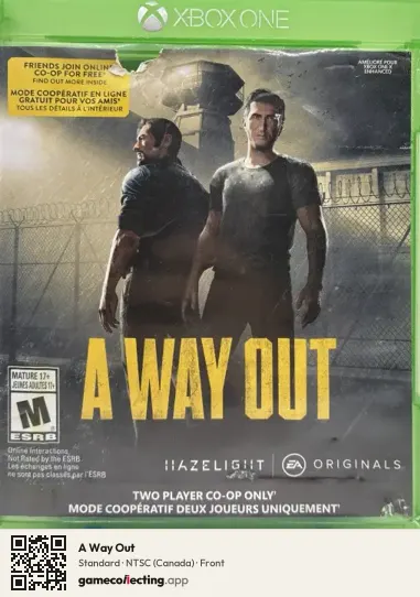 A Way Out Xbox One, Canada box front