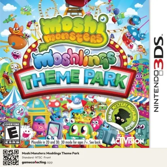 Moshi Monsters: Moshlings Theme Park Nintendo 3DS, NTSC box front