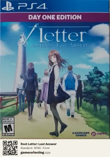 Root Letter: Last Answer PlayStation 4, NTSC box front