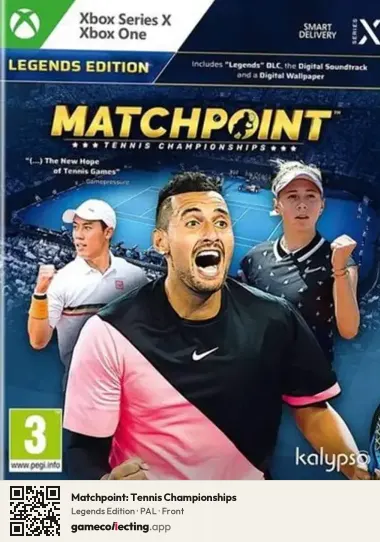 Matchpoint: Tennis Championships Xbox Series X, PAL box front