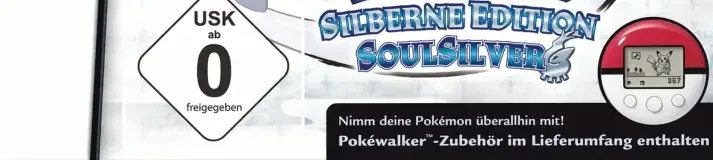 Pokémon SoulSilver Version, the USK square on its front