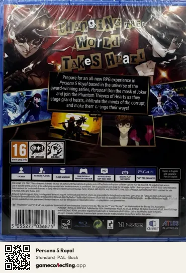 Persona 5 Royal PlayStation 4, PAL box back