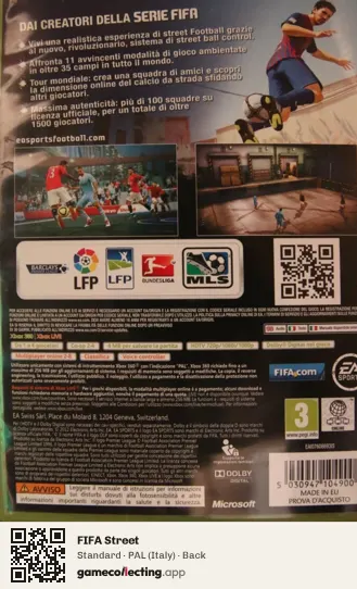 FIFA Street Xbox 360, Italy box back