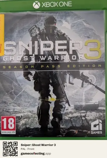 Sniper: Ghost Warrior 3 Xbox One, PAL box front