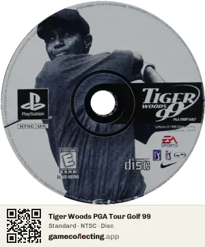 Tiger Woods PGA Tour Golf 99 PlayStation, NTSC disc