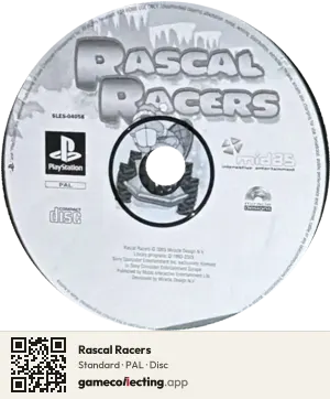 Rascal Racers PlayStation, PAL disc