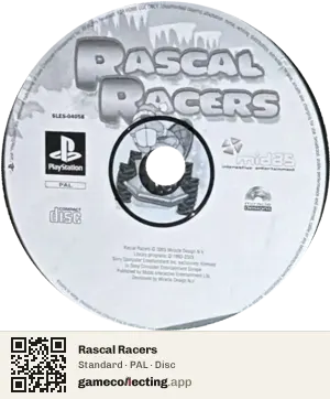 Rascal Racers PlayStation, PAL disc
