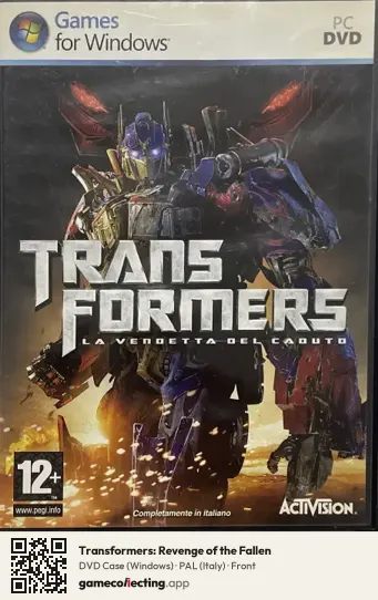 Transformers: Revenge of the Fallen Computer, Italy box front