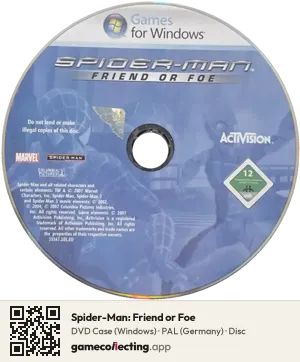 Spider-Man: Friend or Foe Computer, PAL disc