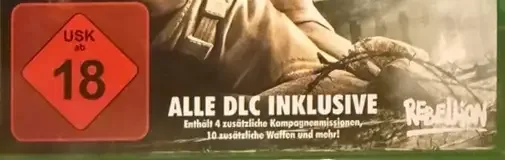 Sniper Elite V2 Remastered, the USK square on its front