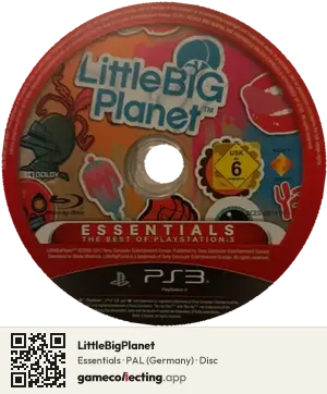 LittleBigPlanet PlayStation 3, PAL disc
