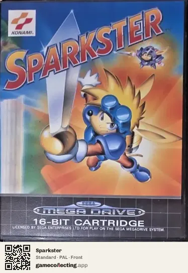 Sparkster Sega Mega Drive / Genesis, PAL box front