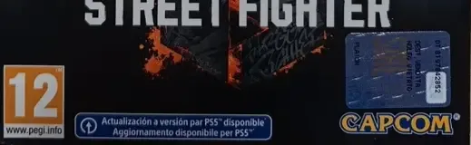 Street Fighter 6, the PEGI square on its front