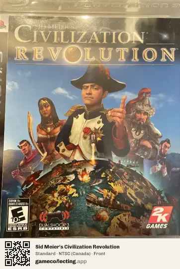 Sid Meier's Civilization Revolution PlayStation 3, Canada box front