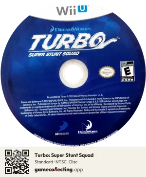 Turbo: Super Stunt Squad Nintendo Wii U, NTSC disc