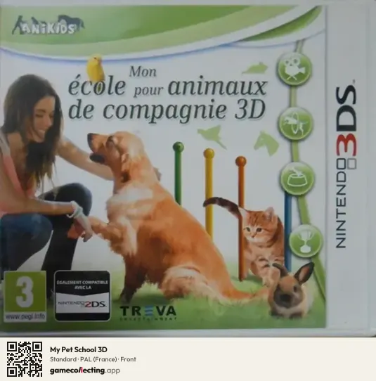 My Pet School 3D Nintendo 3DS, France box front