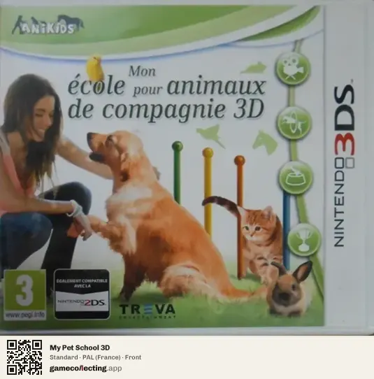 My Pet School 3D Nintendo 3DS, France box front