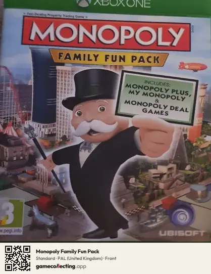 Monopoly Family Fun Pack Xbox One, United Kingdom box front