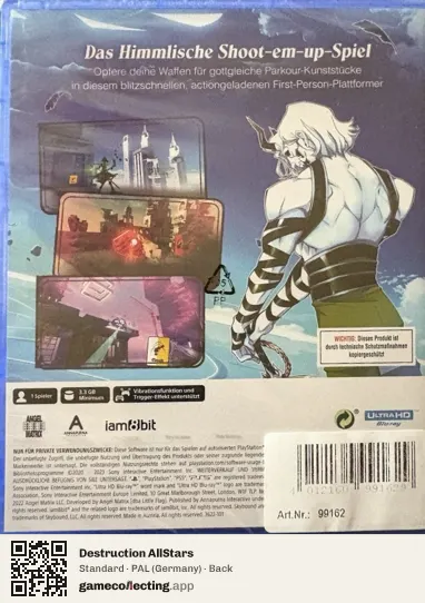 Destruction AllStars PlayStation 5, Germany box back