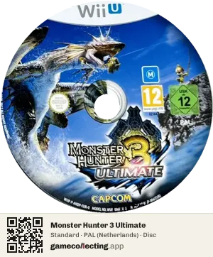 Monster Hunter 3 Ultimate Nintendo Wii U, PAL disc