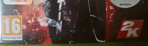 WWE 2K16, the PEGI square on its front