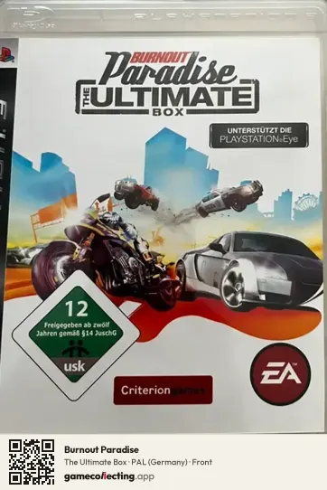 Burnout Paradise PlayStation 3, Germany box front