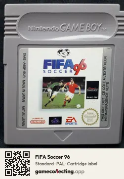 FIFA Soccer 96 Game Boy, PAL cartridge label