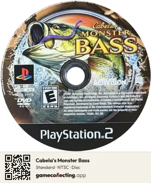 Cabela's Monster Bass PlayStation 2, NTSC disc