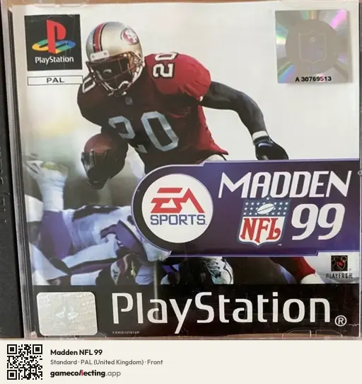 Madden NFL 99 PlayStation, United Kingdom box front