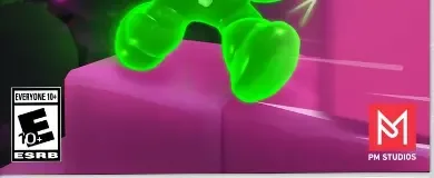 Squish, the ESRB box on its front