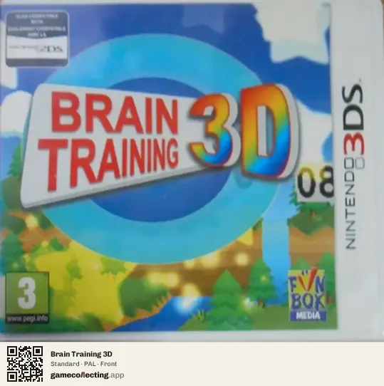 Brain Training 3D Nintendo 3DS, PAL box front