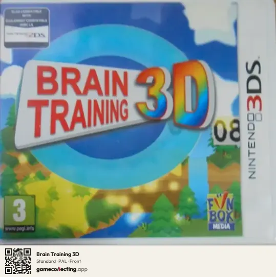 Brain Training 3D Nintendo 3DS, PAL box front