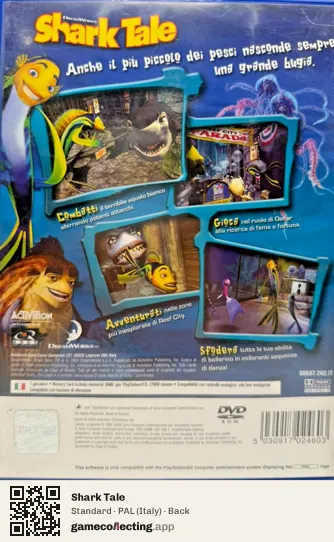Shark Tale PlayStation 2, Italy box back